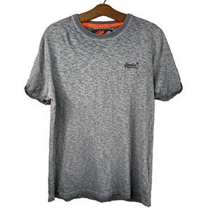 Superdry Low Roller Crewneck Short Sleeve T-Shirt Gray Casual Men's M